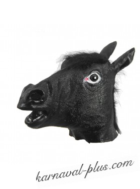 Карнавальная маска Лошадь, цвет черный, латекс